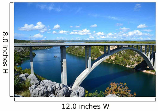 Krka River and Bridge Wall Decal