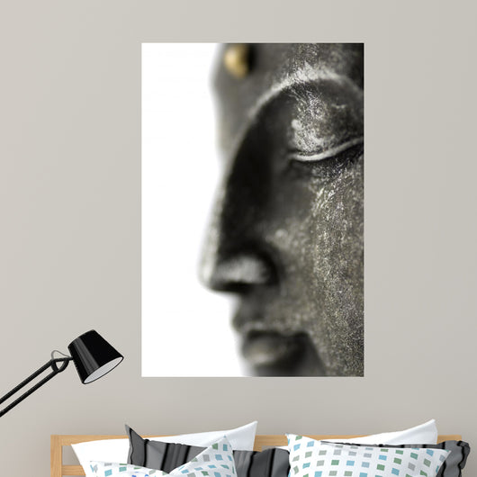 Statue de Bouddha Sur Fond Blanc Wall Decal