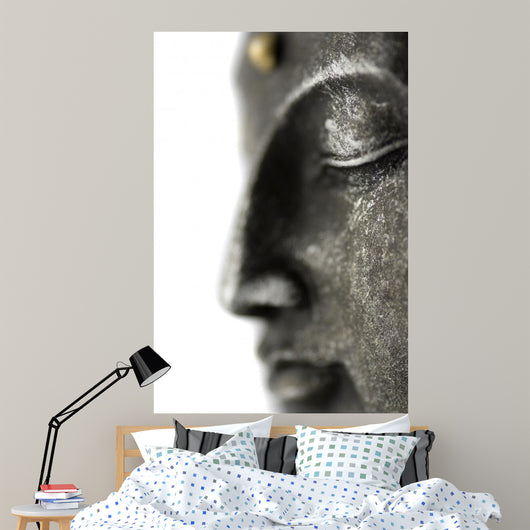 Statue de Bouddha Sur Fond Blanc Wall Decal