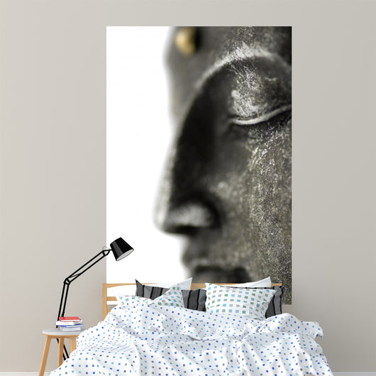 Statue de Bouddha Sur Fond Blanc Wall Decal