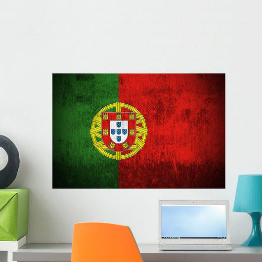Weathered Flag Portugal Fabric Wall Decal