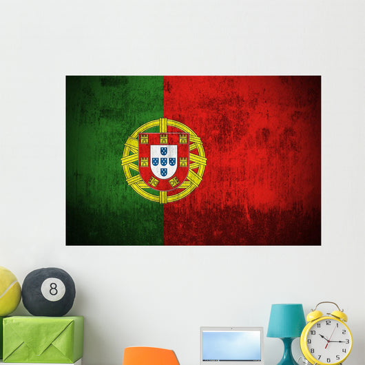 Weathered Flag Portugal Fabric Wall Decal