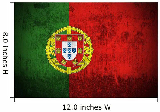 Weathered Flag Portugal Fabric Wall Decal