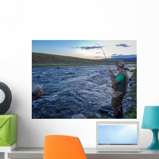 Fly Fishing River Wall Decal