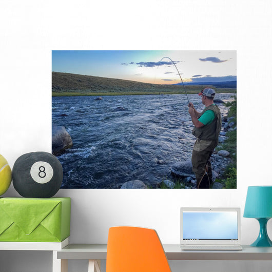 Fly Fishing River Wall Decal