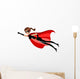 Superhero Woman Flying Wall Decal