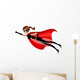 Superhero Woman Flying Wall Decal