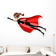 Superhero Woman Flying Wall Decal