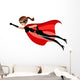 Superhero Woman Flying Wall Decal