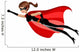 Superhero Woman Flying Wall Decal