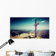 Summit Cross and Mountain Wall Decal