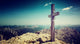 Summit Cross and Mountain Wall Decal