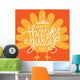 Happy Thanksgiving Day Vector Wall Decal