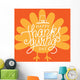 Happy Thanksgiving Day Vector Wall Decal