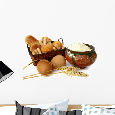 Bakery Products Wall Decal shown on a wall