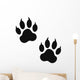 Clawed Paw Prints Wall Decal