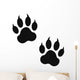 Clawed Paw Prints Wall Decal