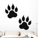 Clawed Paw Prints Wall Decal