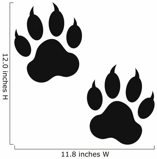 Clawed Paw Prints Wall Decal