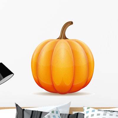 Pumpkin Wall Decal shown on a wall