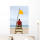 Lifeguard Sitting His Chair Wall Decal