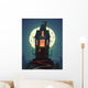 Spooky Hilltop Mansion Halloween Wall Decal