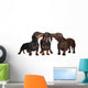 Adorable Dachshund Dogs Kissing Wall Decal