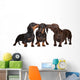 Adorable Dachshund Dogs Kissing Wall Decal