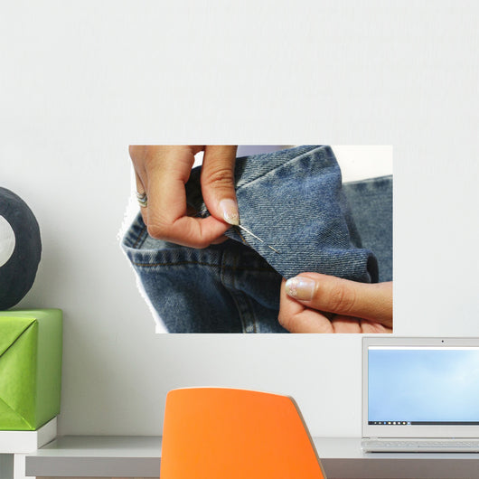 Sewing Jeans Wall Decal