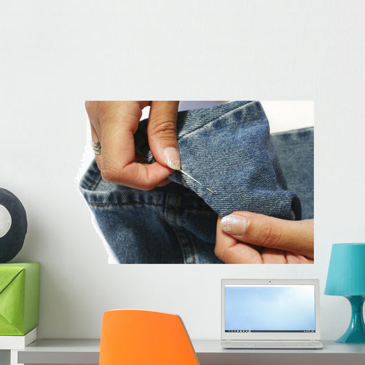 Sewing Jeans Wall Decal