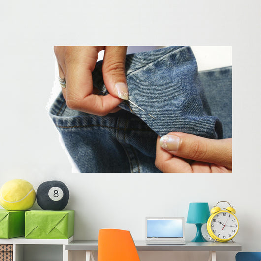 Sewing Jeans Wall Decal