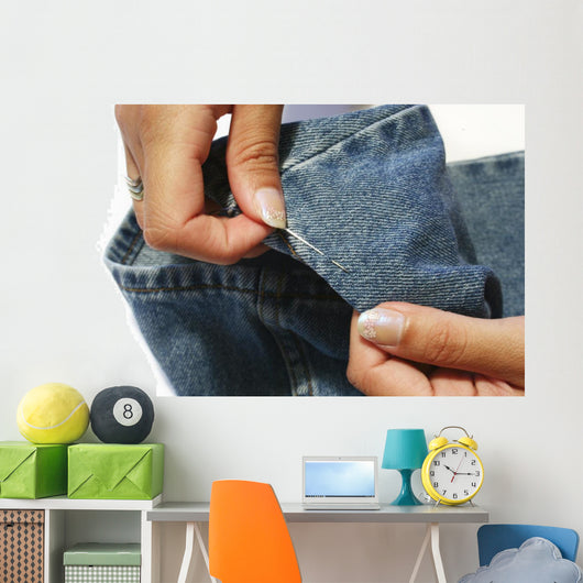 Sewing Jeans Wall Decal
