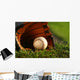 Baseball and Glove Grass Wall Decal