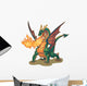Muscular Fire Breathing Dragon Wall Decal