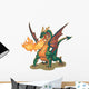 Muscular Fire Breathing Dragon Wall Decal