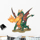 Muscular Fire Breathing Dragon Wall Decal