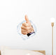 Break through Thumbs up Wall Decal