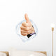 Break through Thumbs up Wall Decal