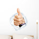 Break through Thumbs up Wall Decal