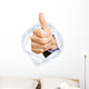 Break through Thumbs up Wall Decal