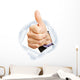 Break through Thumbs up Wall Decal