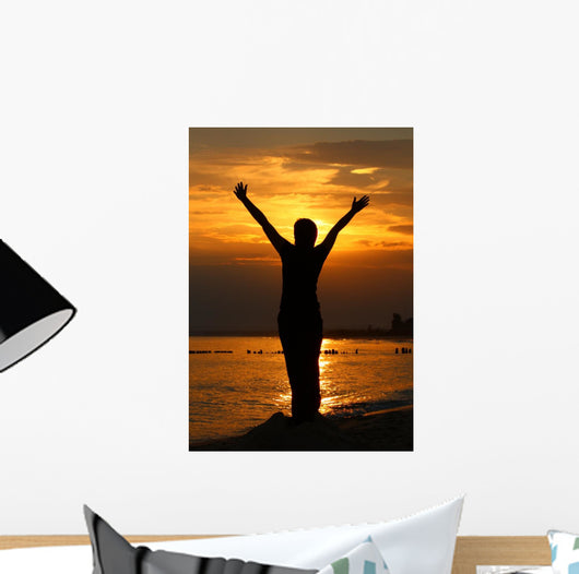 Worship Silhouette Wall Decal