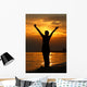 Worship Silhouette Wall Decal