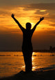 Worship Silhouette Wall Decal