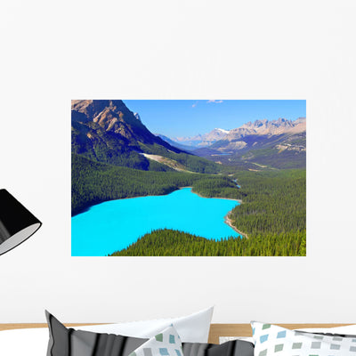 Peyto Lake Banff National Wall Decal shown on a wall