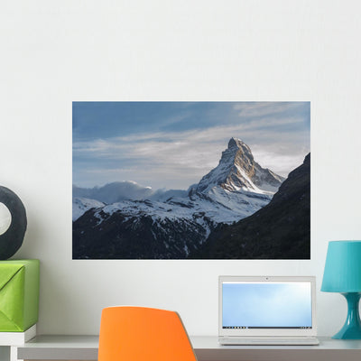 Mountain Matterhorn Zermatt Switzerland Wall Decal shown on a wall