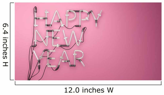 Happy New Year Neon Wall Decal