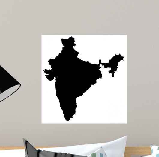 India Map High Res Wall Decal