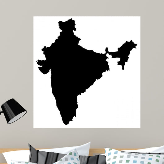 India Map High Res Wall Decal
