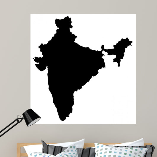 India Map High Res Wall Decal